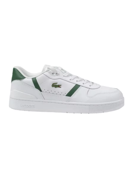Lacoste Obuwie Mężczyzna Zielony 42 EU Skóra T-Clip Set Sneakers białe