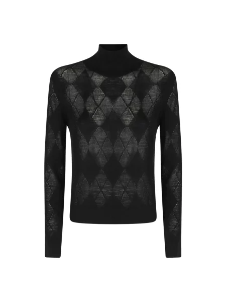 Sweter z golfem Ballantyne wełniany czarny