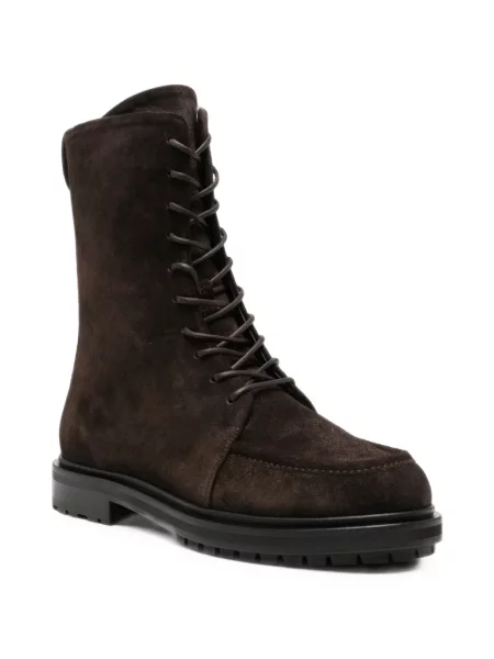 Botine Aeyde cu șireturi din dantelă maro