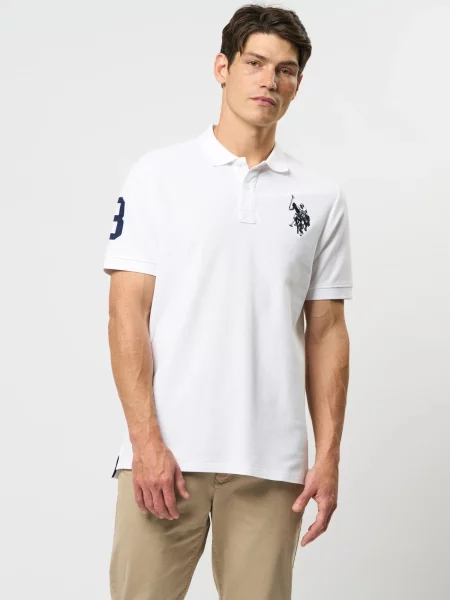 U.S. POLO ASSN. Póló UMALFREDO tengerészkék fehér