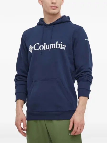 Hanorac cu glugă Columbia cu autograf albastru