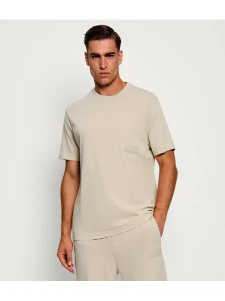 BOSS GREEN Tricou TS_Structure | Relaxed fit bej