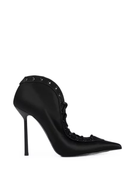 Pantofi cu toc Le Silla cu șireturi din dantelă negru