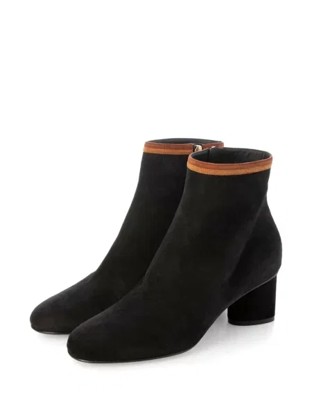 Cizme scurte Ferragamo din piele de căprioară negru
