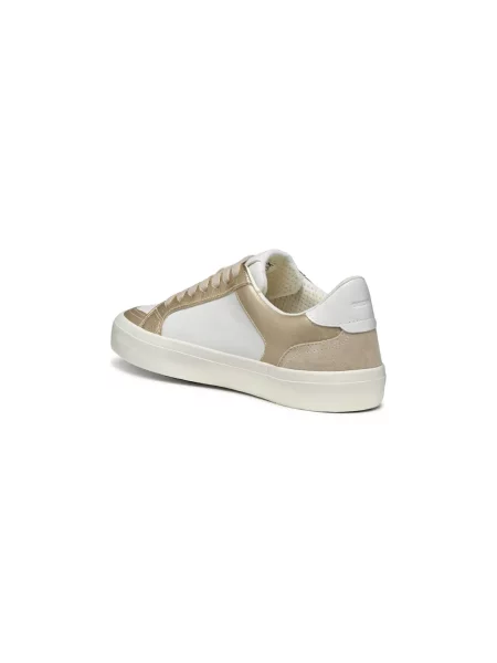 Lniane sneakersy Geox białe