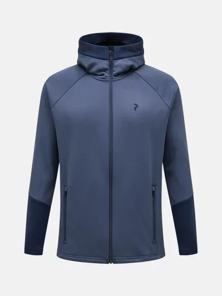 Bluza Peak Performance Rider Zip Hood niebieska