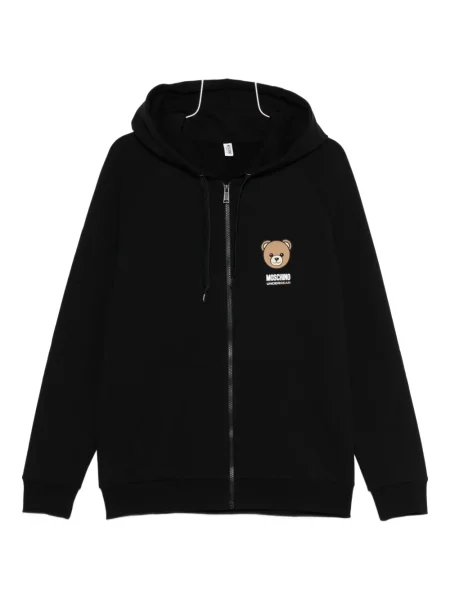 Skarpety Moschino z nadrukiem teddy czarne