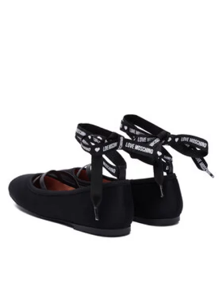 Baleríny LOVE MOSCHINO čierna