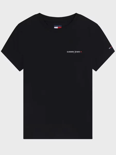Футболка Tommy Jeans с лого черная