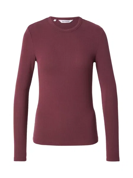 Soft Rebels Tricou Fenja burgundy roșu