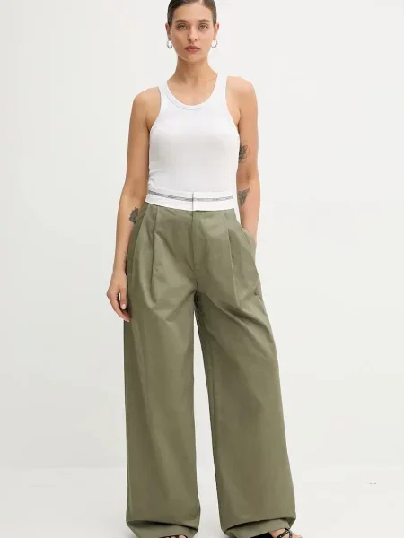 Штани Miss Sixty широкі висока посадка зелений