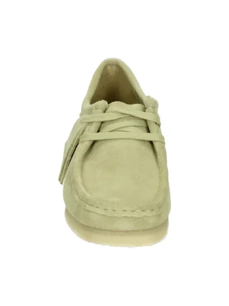 Mokasyny Clarks Originals na płaskim obcasie zielone