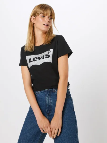 LEVI'S Tričko strieborná čierna
