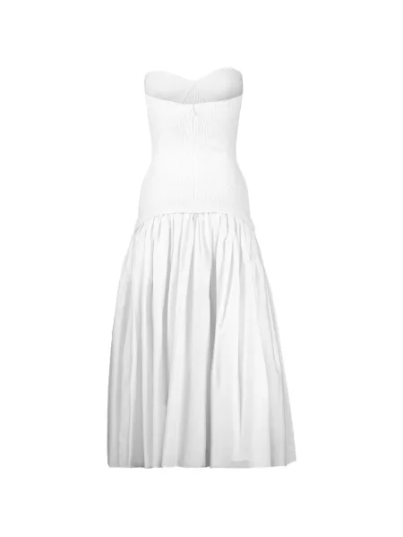 Rochie midi Alexis tricotate alb