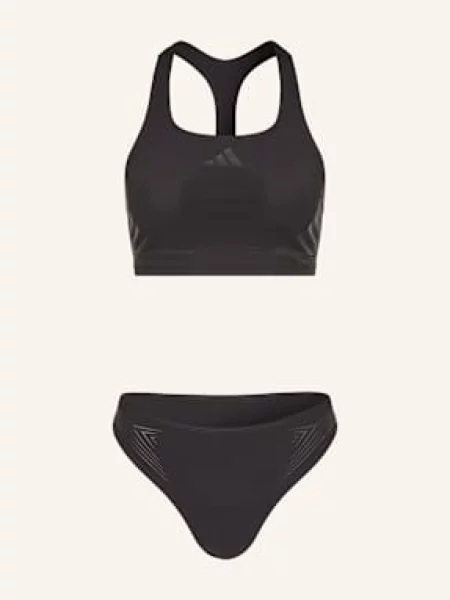 Adidas Bustier Bikiny Lanelux černá/ šedá černé