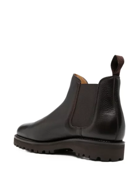 Кожени боти тип челси John Lobb кафяво