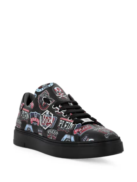 Sneakerși Philipp Plein cu petice negru