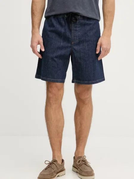 Pantaloni scurți din denim Trussardi cu cordon albastru