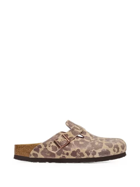 Papuci tip mules Birkenstock cu imagine cu model leopard