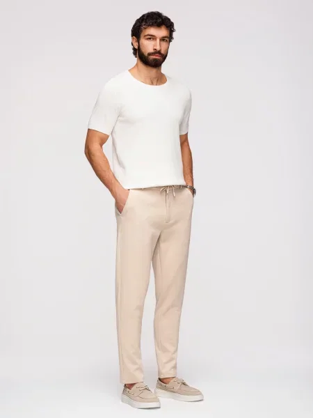 Pantaloni Ombre alb
