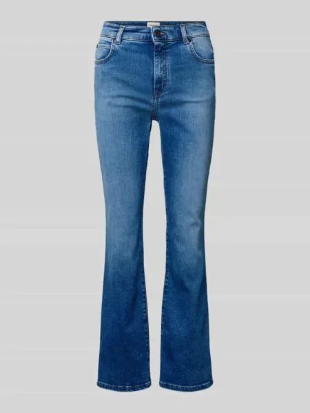 Jeansy o kroju slim fit z mieszanki bawełny model RAPALLO' Weekend Max Mara niebieskie
