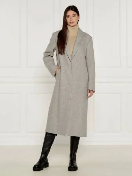 BOSS BLACK De lână palton Carund negru