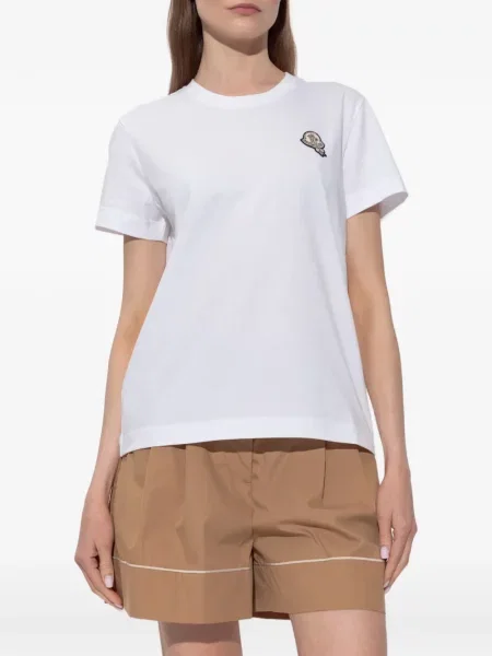 Tricou Moncler cu autograf alb