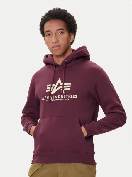 Alpha Industries Суитшърт Basic Зелен винено червено