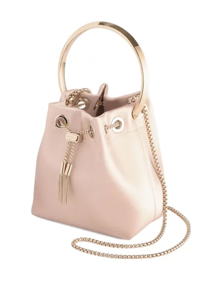 Geantă bucket Jimmy Choo roz