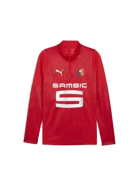 Bluza treningowa z zamkiem Stade Rennais F.C. czerwona