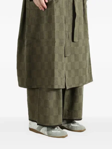 Palton Ziggy Chen în carouri verde