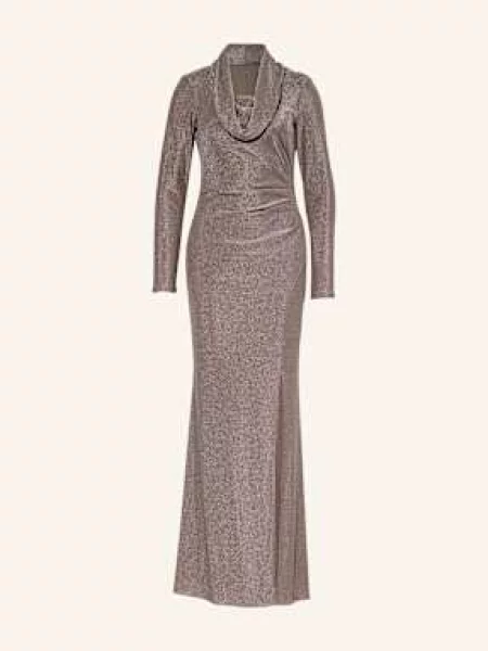 Joseph Ribkoff Signature Sukienka Wieczorowa Z Błyszczącą Przędzą braun