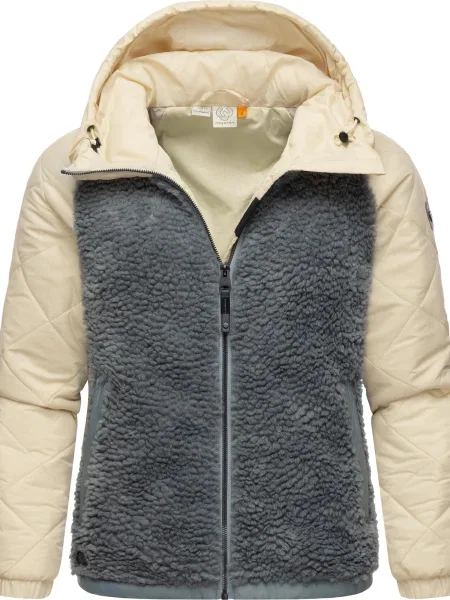 Ragwear Jachetă fleece funcțională Leeloo crem / închis gri