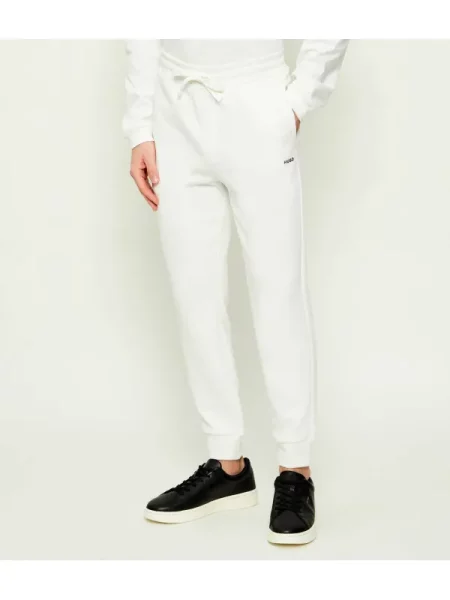HUGO Pantaloni de trening alb
