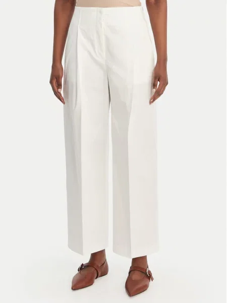 BOSS Ohlapne hlače Tulotta bela