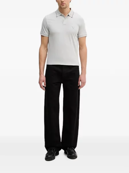 Tricou polo Guess cu autograf gri