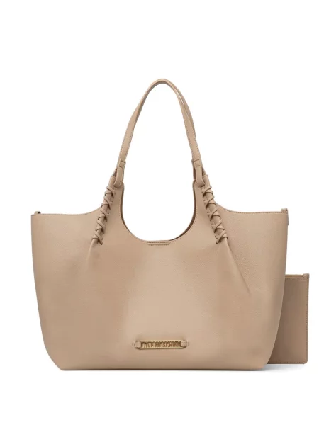 Geantă shopper Love Moschino cu autograf