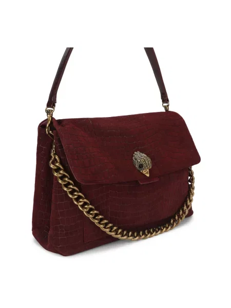 Torebka hobo Kurt Geiger zamszowa czerwona