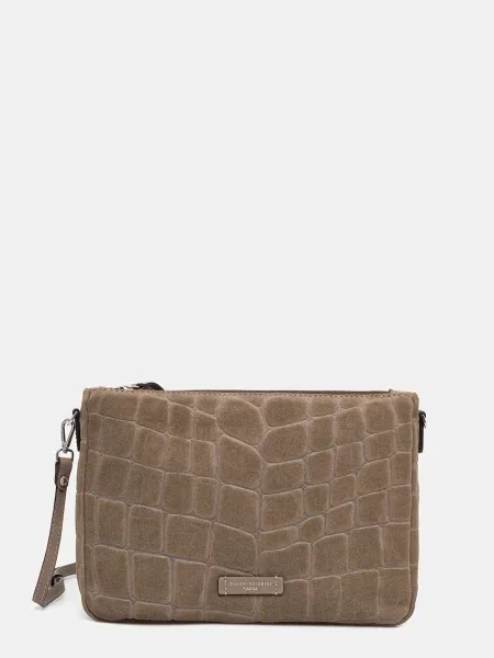 Gianni Chiarini geantă de mână din piele întoarsă NORA POUCH maro BS CM-PL verde