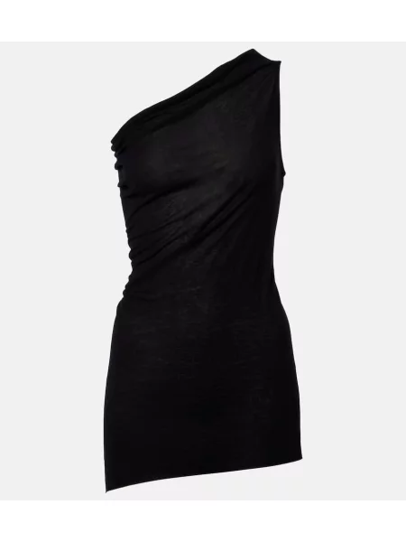 Top Rick Owens cu un umăr gol negru