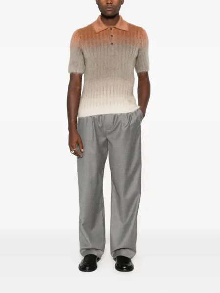 Tricou polo Fendi cu gradient gri