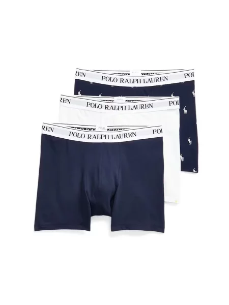 Obcisłe bokserki z mieszanka bawełny w zestaw 3 szt. Polo Ralph Lauren granatowe