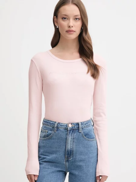 Блуза с дълги ръкави United Colors of Benetton розово