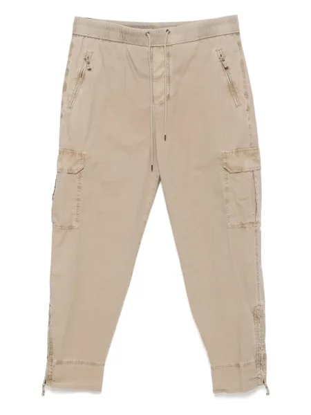 Poplínové cargo kalhoty James Perse hnědé