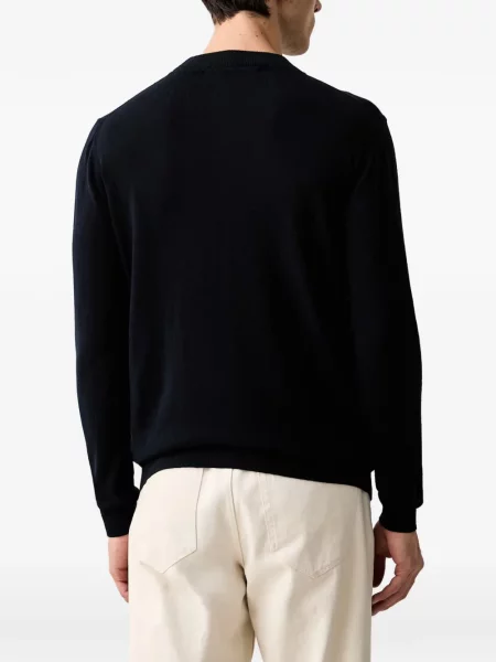 Pulover Karl Lagerfeld cu broderie albastru
