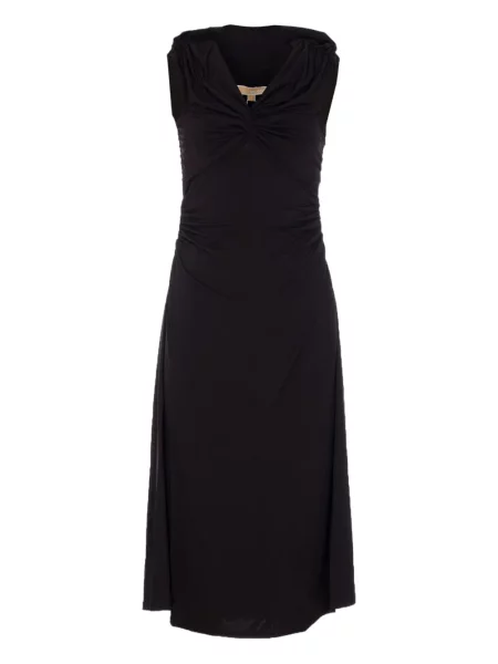 Rochie fără mâneci Michael Michael Kors fără mâneci de costum din piele negru