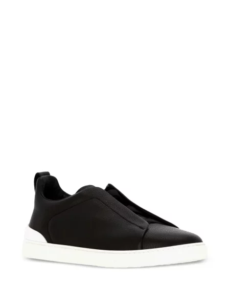 Sneakerși Zegna din piele negru