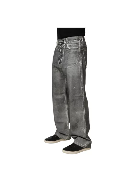 Jeansy straight leg Dolce And Gabbana szare