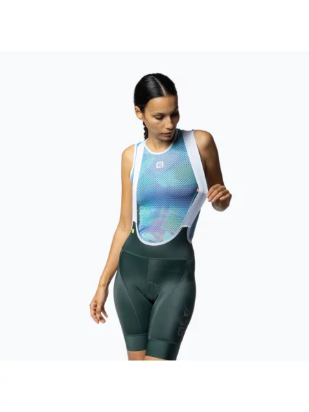 Pantaloni scurți de ciclism pentru femei Alé Magic Colour Bibshorts forest green verde