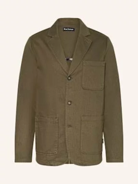 Barbour Svrchní Košile Heringbone Regular Fit uniform green zelená